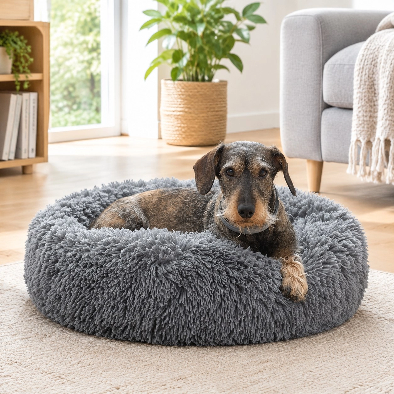 Couchage anti-stress pour animaux Bepess InnovaGoods Ø 60 cm — Paniers et caisses