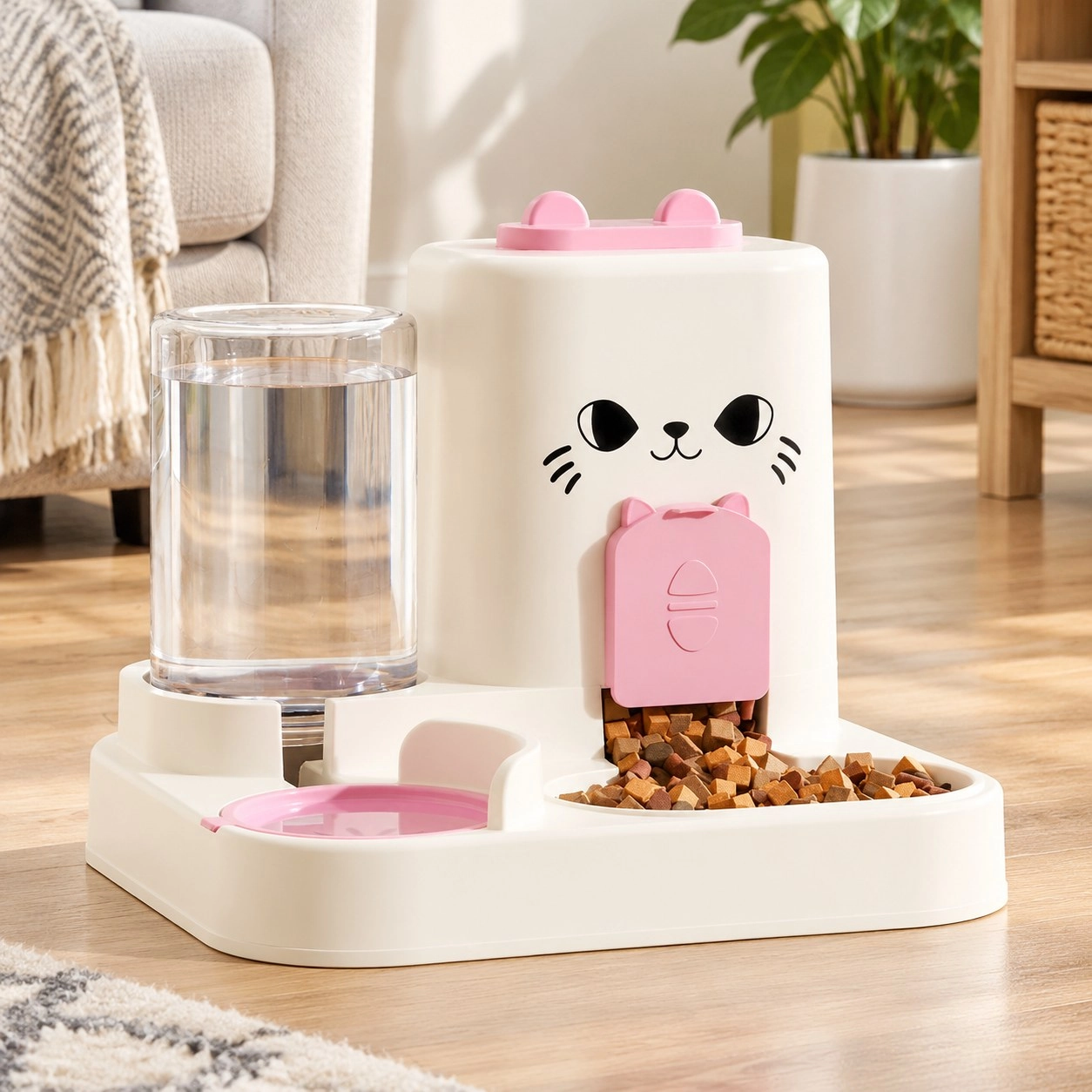 Lpt Ensemble Distributeur de Nourriture Automatique pour Chat et Fontaine à Eau — Gamelles, distributeurs et fontaines