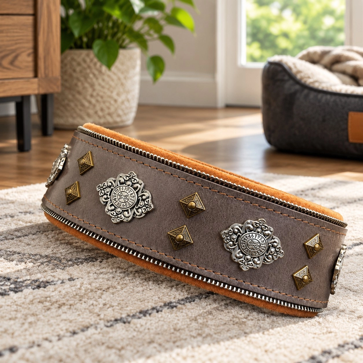 Bestia "Aztec" collier pour chien gris