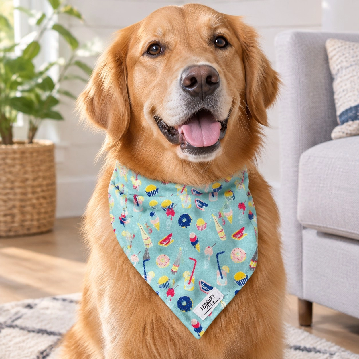 Pawsome Pets New York Bandana - Foodie world — Vêtements pour chiens