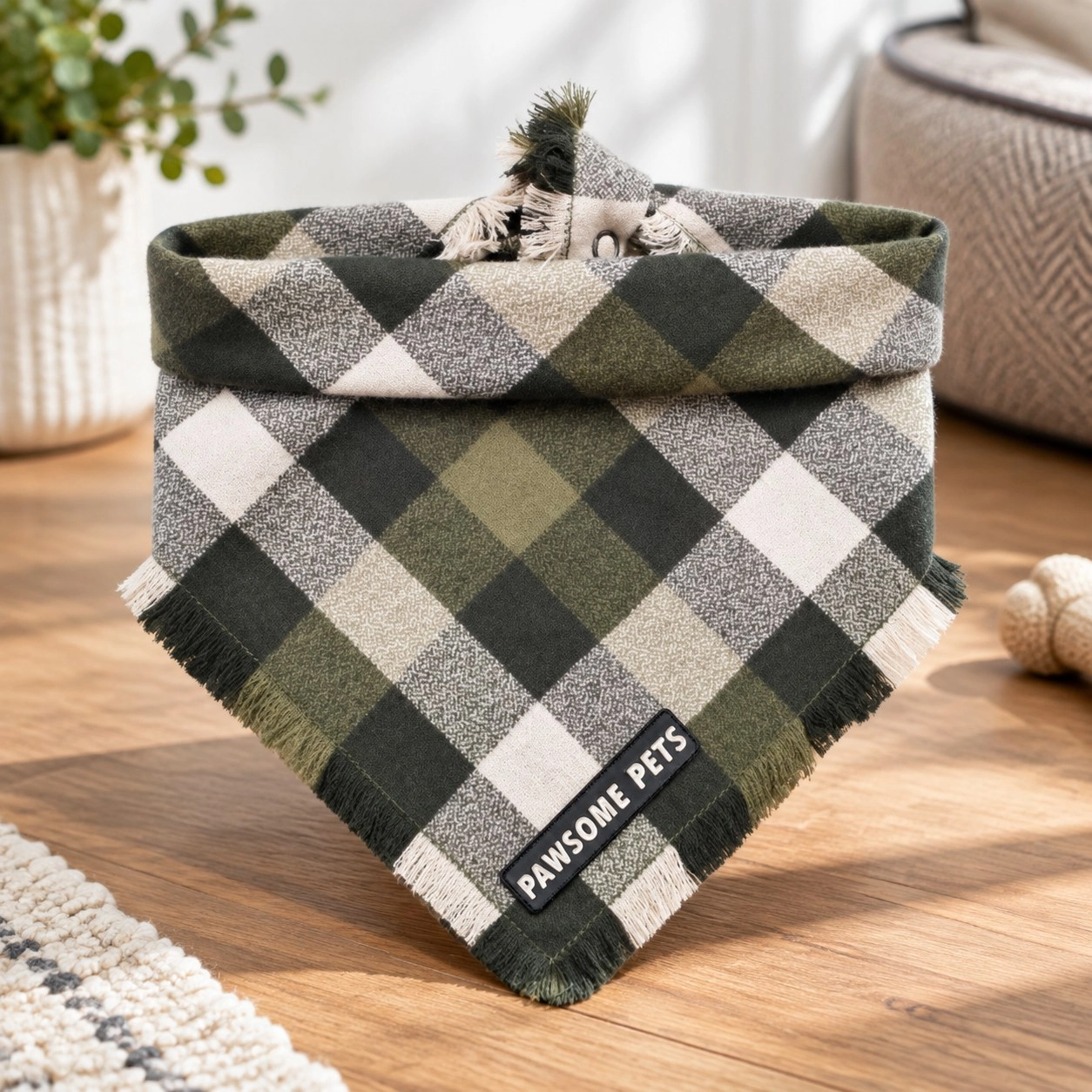 Pawsome Pets New York Bandana - Olive green — Vêtements pour chiens