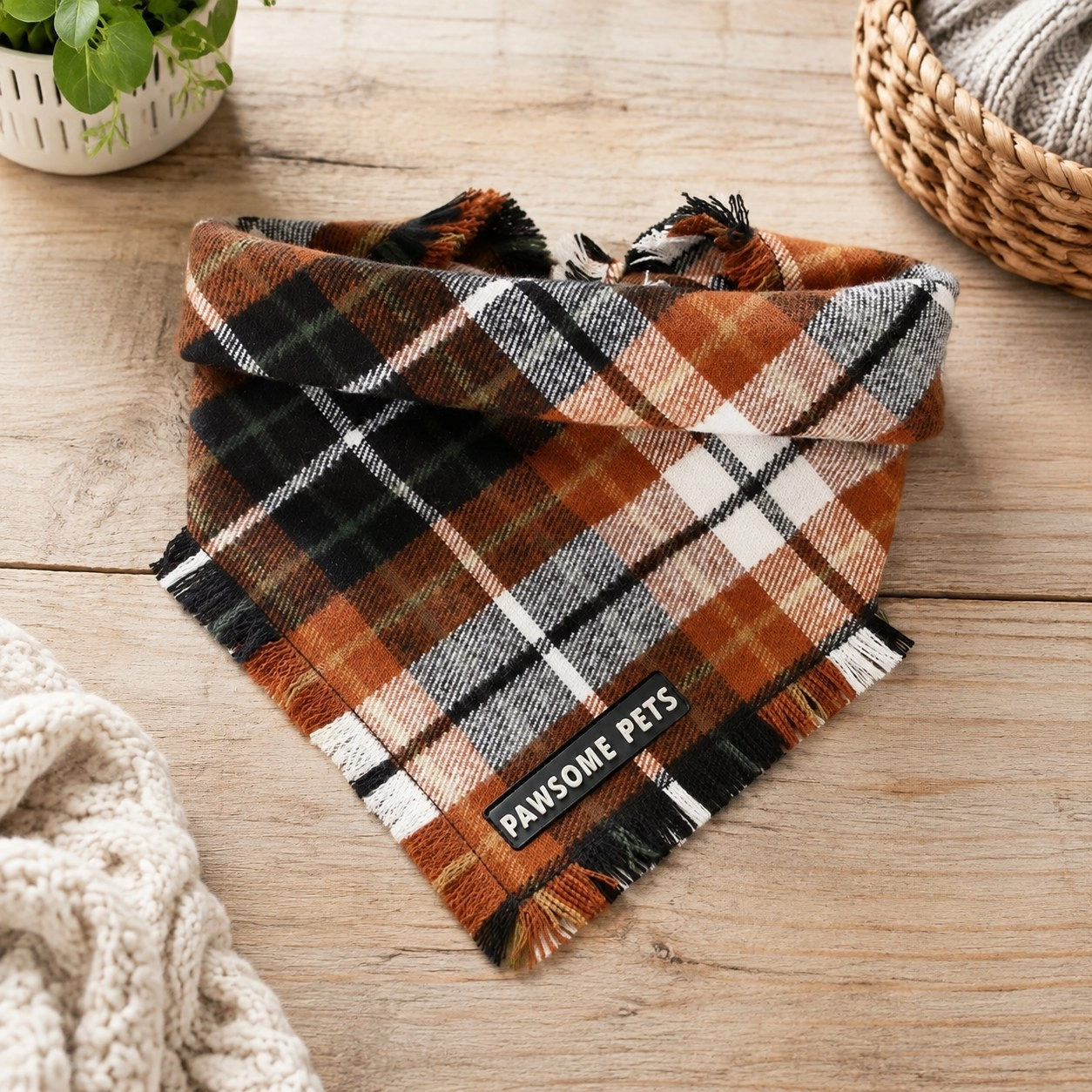 Pawsome Pets New York Bandana - Pinewood — Vêtements pour chiens
