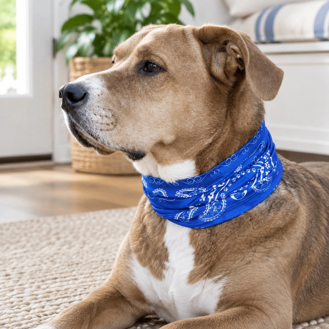 Pup Scruffs Tour de cou pour chien Blue Bandana — Vêtements pour chiens