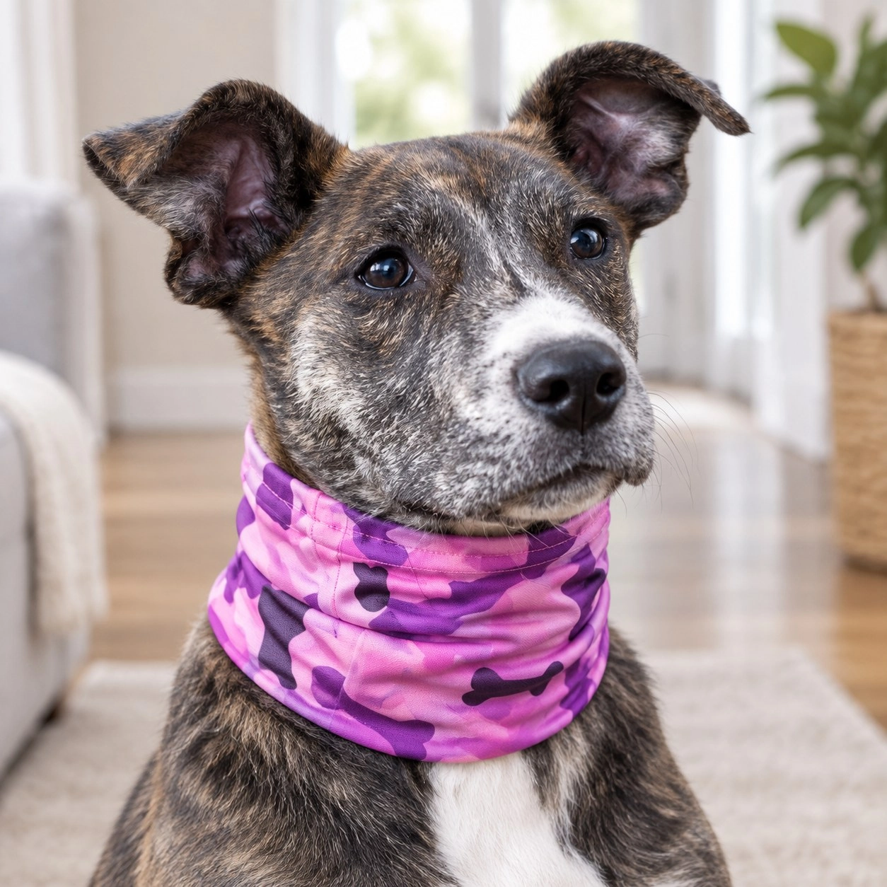 Pup Scruffs Bone Camo Pink Pup Scruff — Vêtements pour chiens