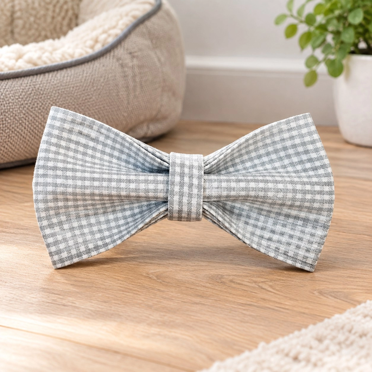 Pawsome Pets New York Nœud papillon - Un peu de carreaux gris — Vêtements pour chiens
