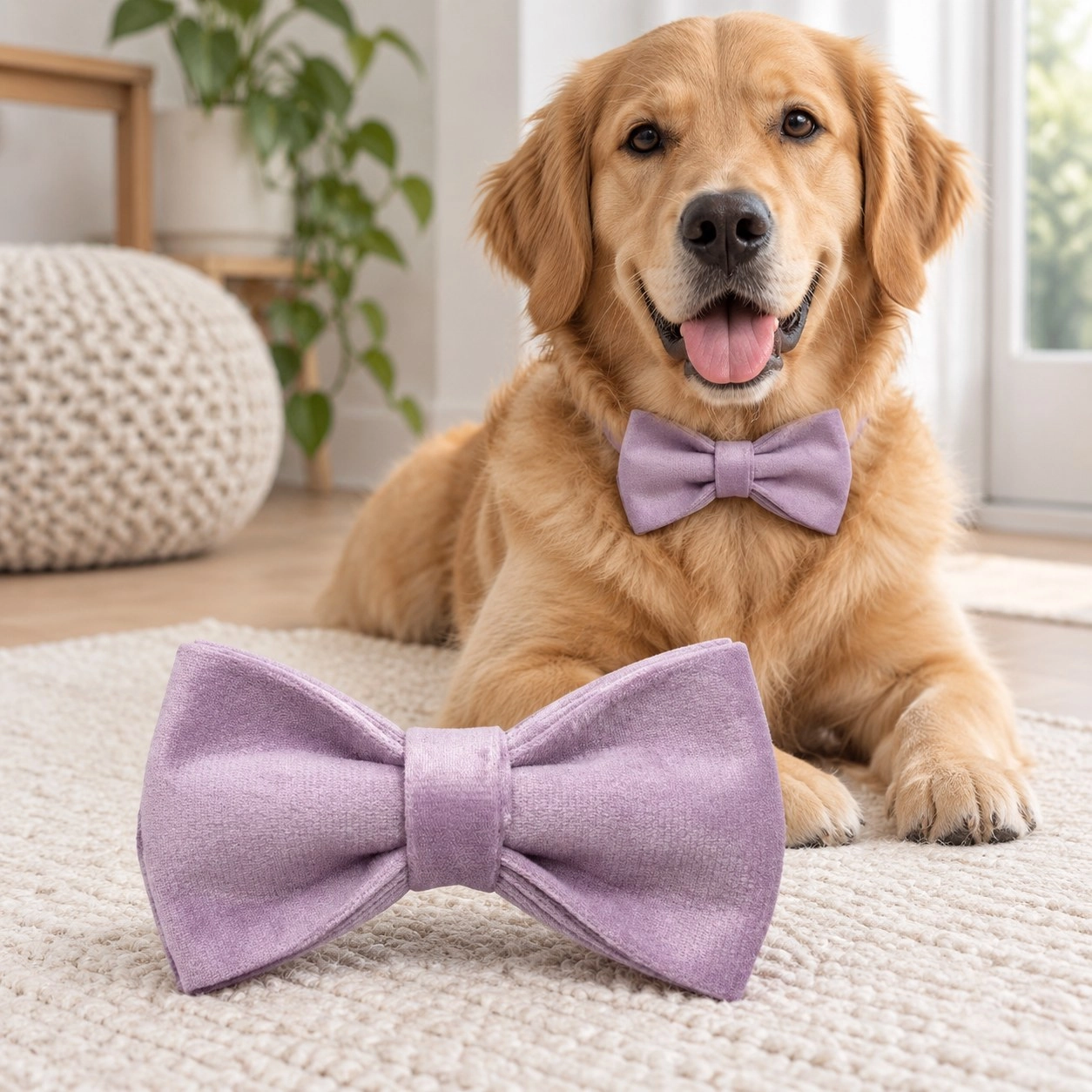 Pawsome Pets New York Nœud papillon - Violet clair — Vêtements pour chiens