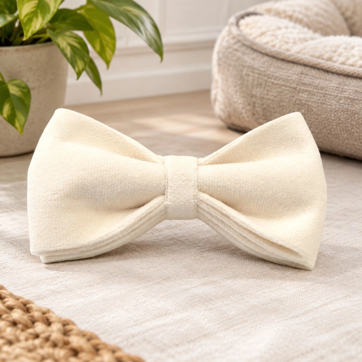 Pawsome Pets New York Nœud papillon - Blanc lait — Vêtements pour chiens