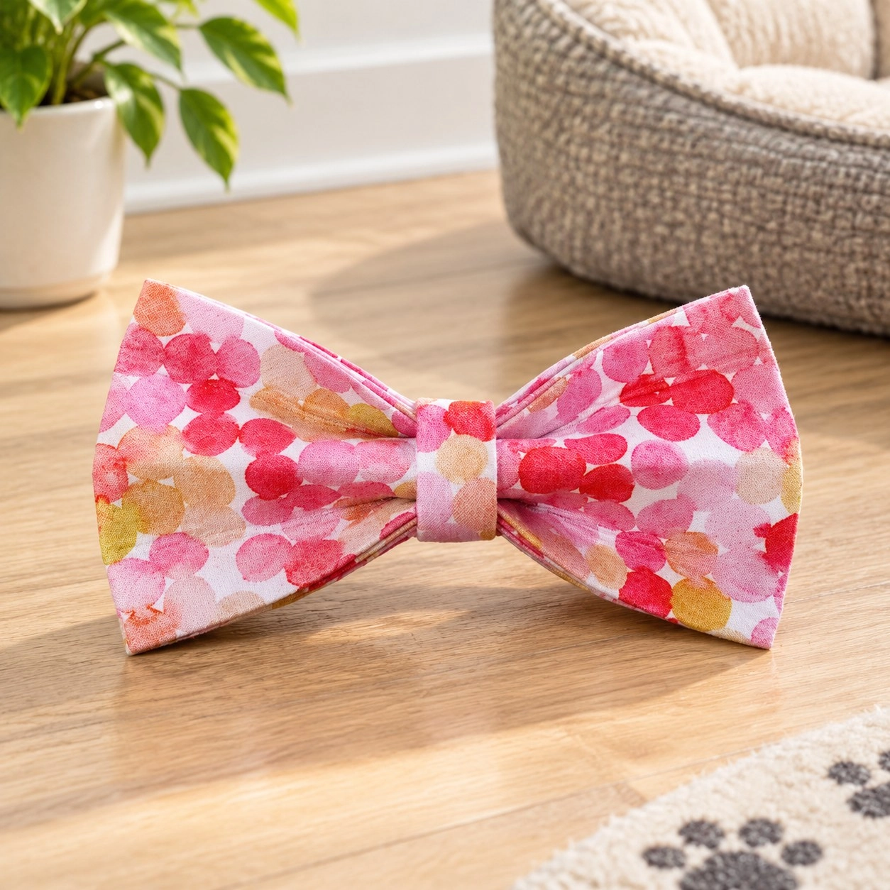 Pawsome Pets New York Nœud papillon - Tache rose — Vêtements pour chiens
