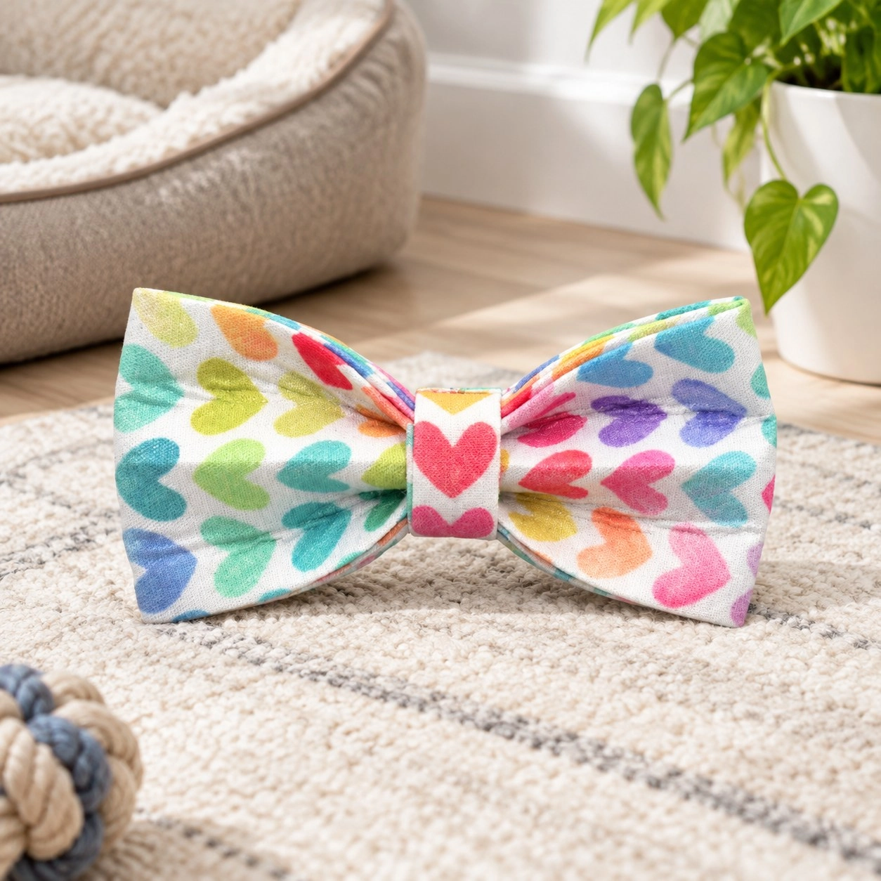 Pawsome Pets New York Nœud papillon - Cœur arc-en-ciel — Vêtements pour chiens