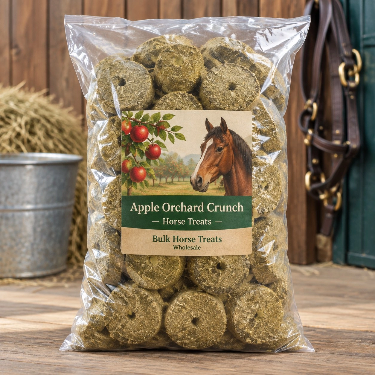 BeyondWhiskers Friandises pour chevaux en vrac – Friandises croustillantes pour chevaux Apple Orchard en gros