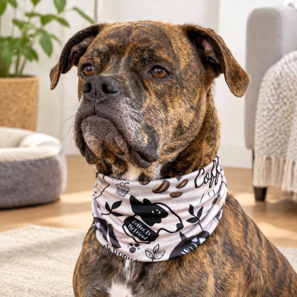 Pup Scruffs Caffeinated Canine Tour de cou pour chien — Vêtements pour chiens