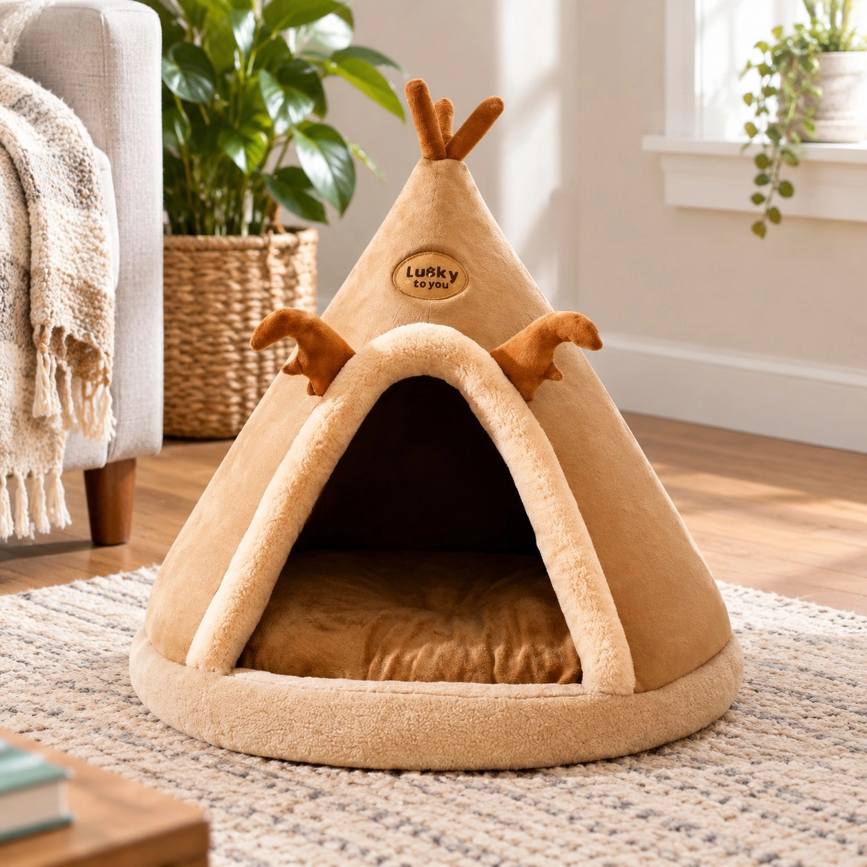 Tm Tente pour animaux Cartoon Reindeer Dog Cat House — Arbres à chat et griffoirs