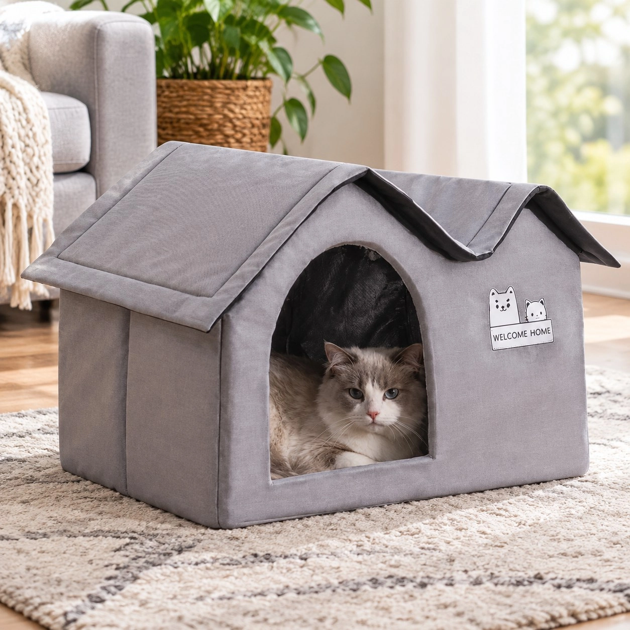 Tm Maison Lit Chat Chien Confort Toute Saison Abri — Paniers et caisses