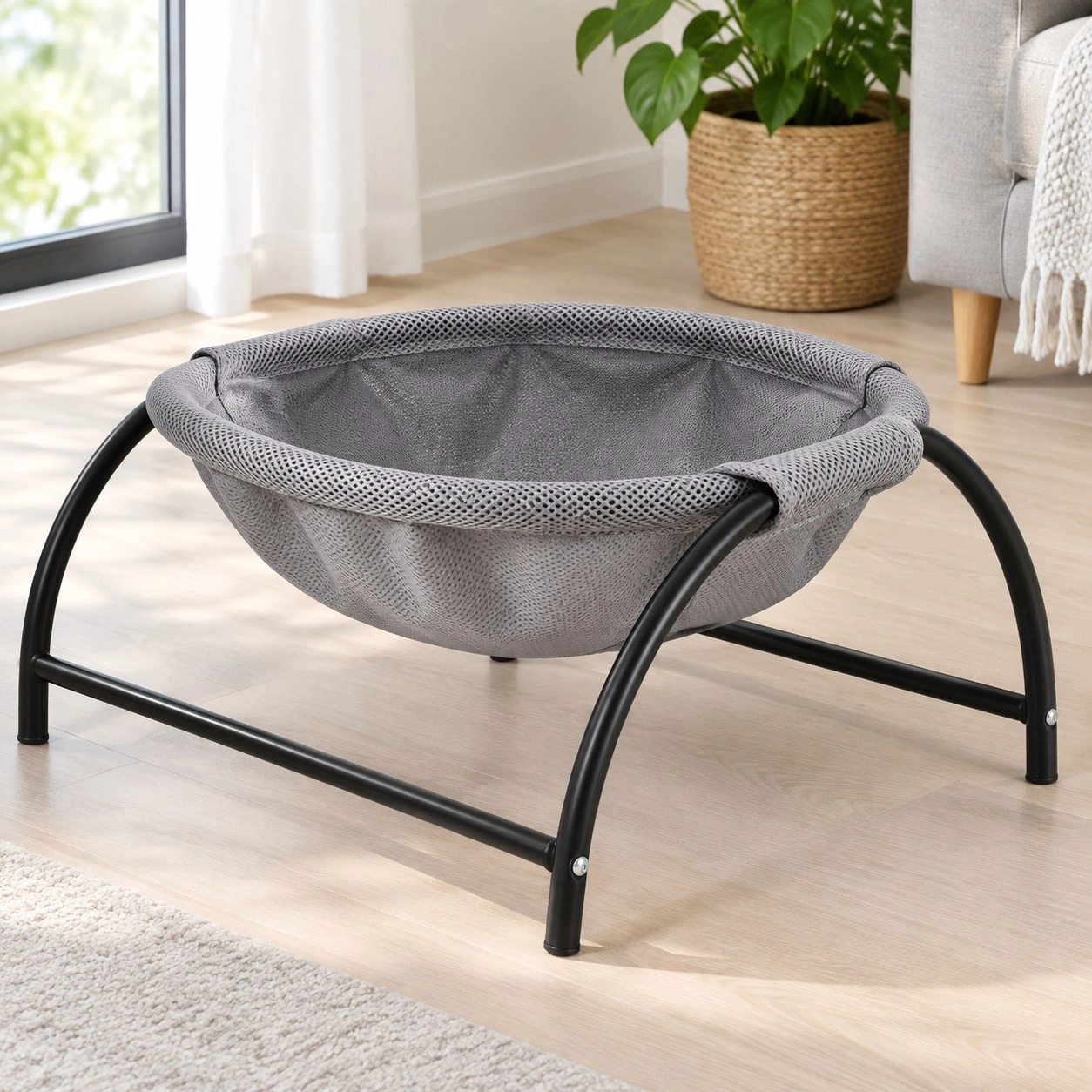 Tm Lit hamac pour chat douillet | Design surélevé, maille respirante, facile à nettoyer, supporte 15lbs — Arbres à chat et griffoirs