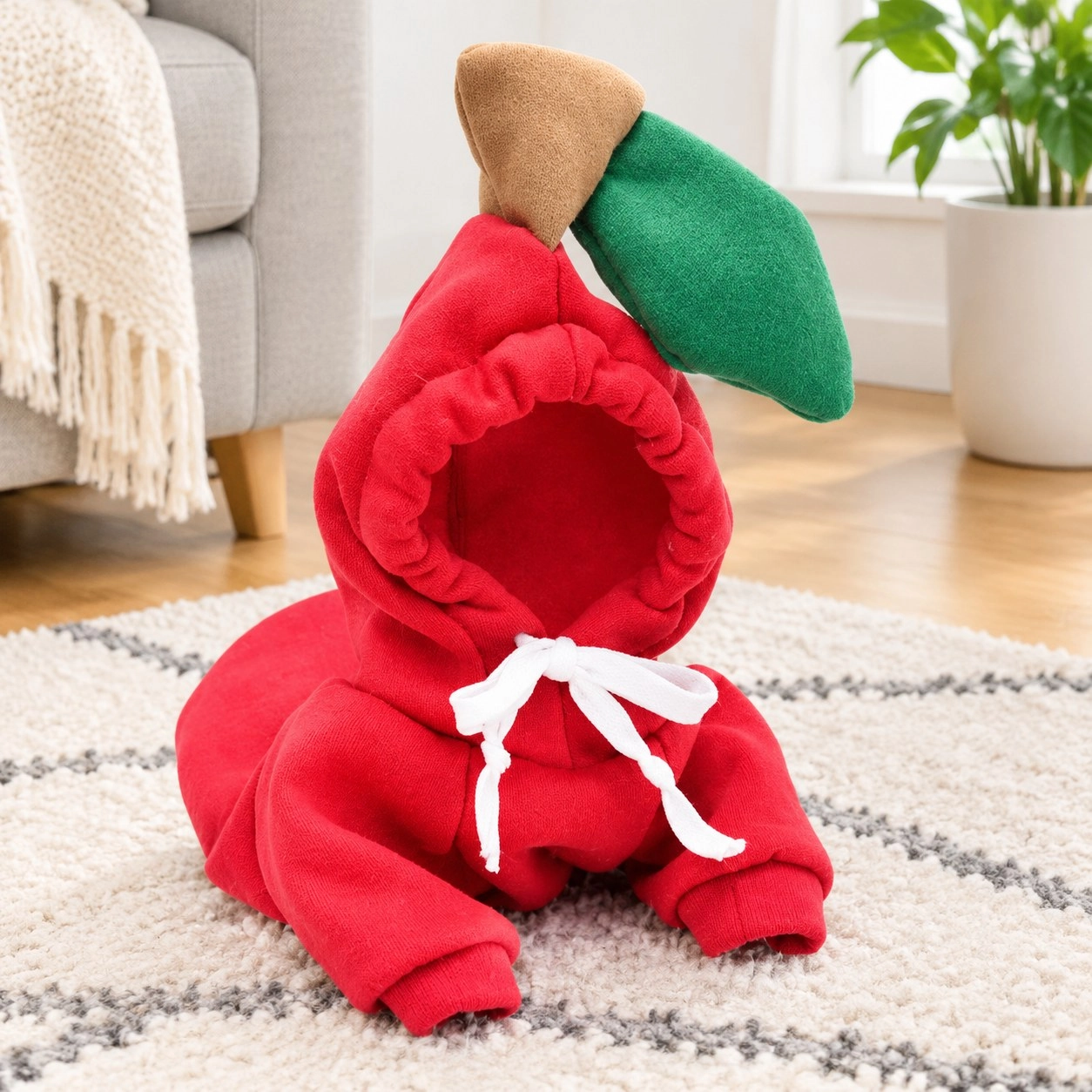 Can Vêtements mignons pour chien aux fruits pour petits chiens, hoodies polaires chauds, vêtements pour animaux, costume chiot, manteau de costume pour Chihuahua français
