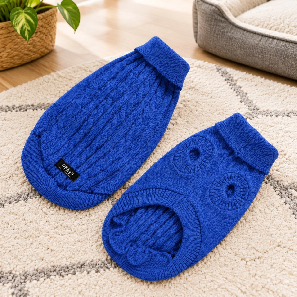 Pawsome Pets New York Pull tricoté pour chien et chat - Bleu foncé — Vêtements pour chiens