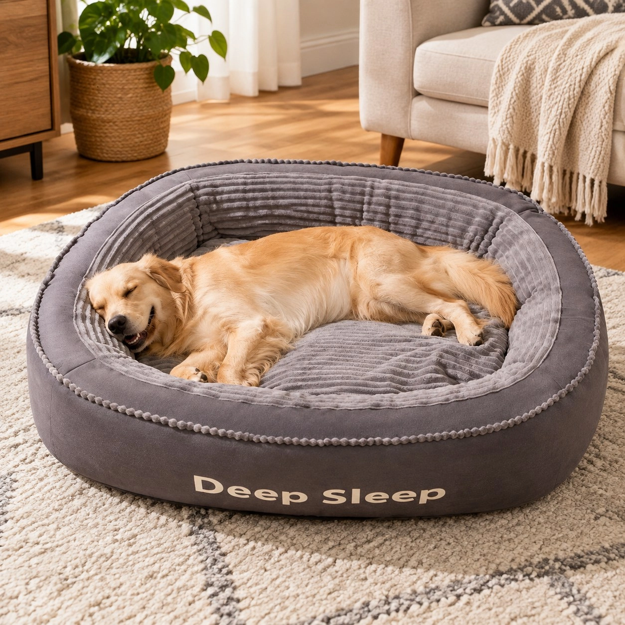 Tm Coussin pour couchage de chien doux, chaud et durable — Paniers et caisses