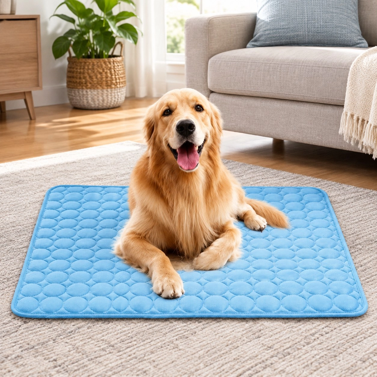 Tapis rafraîchissant d'été pour chien Coussin de refroidissement pour chiens Couverture pour chat Canapé respirant Lit pour animaux de compagnie en été Lavable pour petits, moyens et grands chiens Voiture — Paniers et caisses