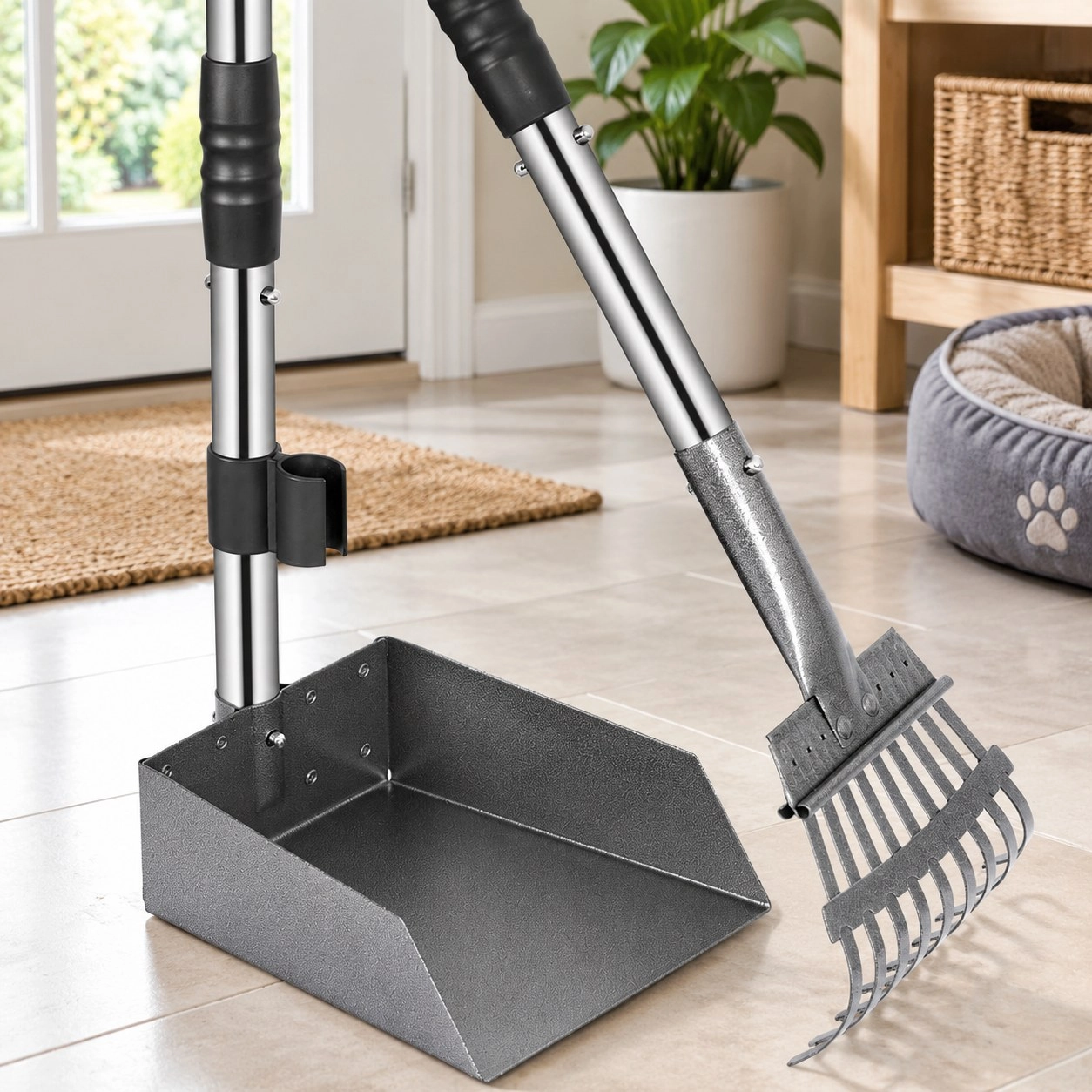 Tm Ensemble pelle à crottes pour chien en acier inoxydable — Colliers, laisses et harnais