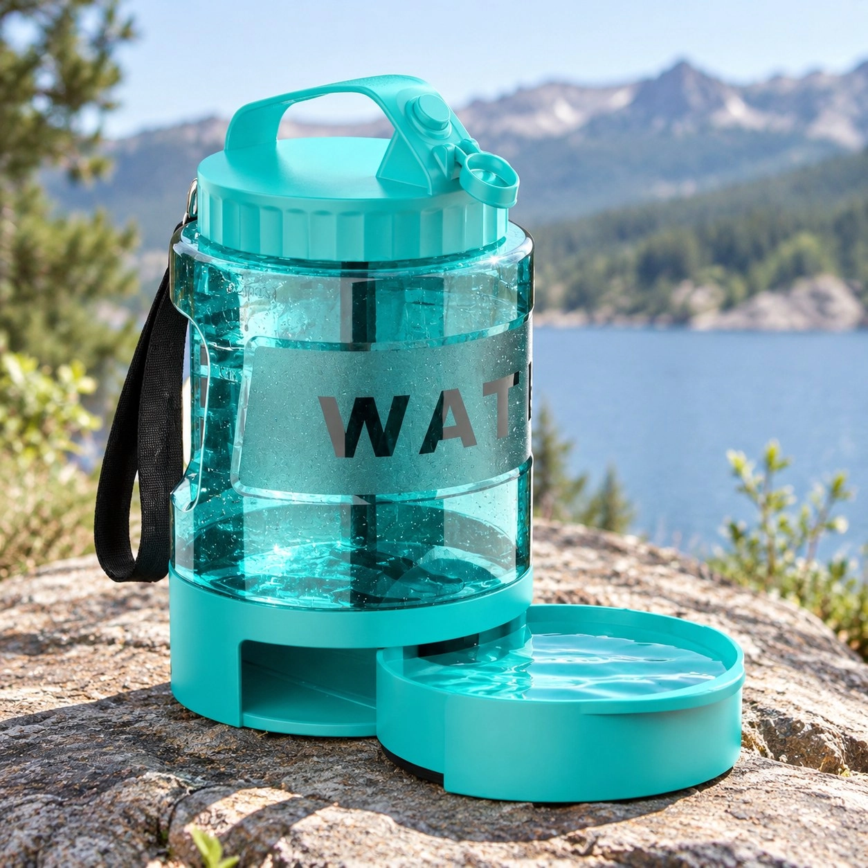 Tm Bouteille distributeur d'eau de voyage pour chien — Gamelles, distributeurs et abreuvoirs
