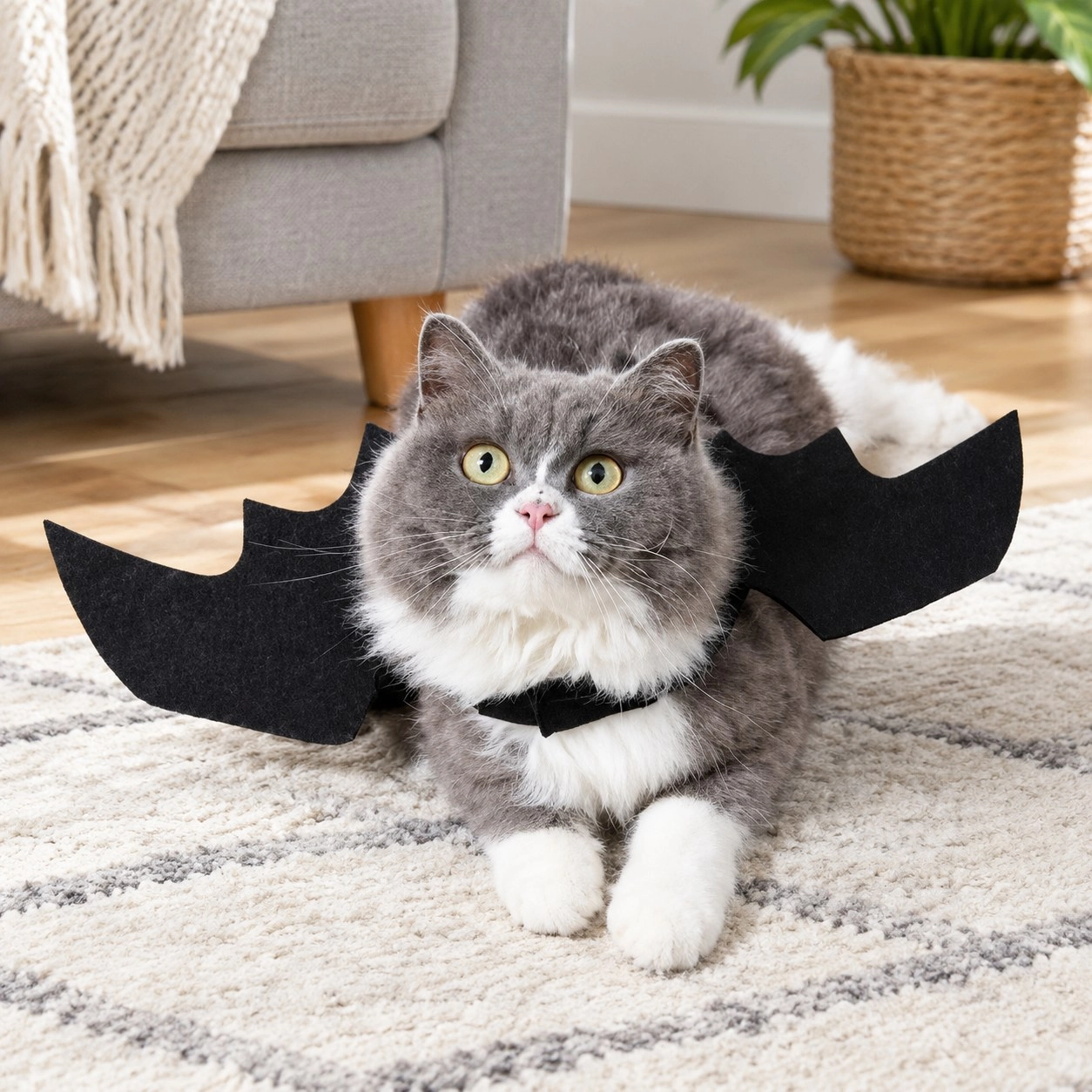 Woof & Meow Costume Halloween Chat Ailes de Chauve-Souris Facile — Vêtements pour chiens