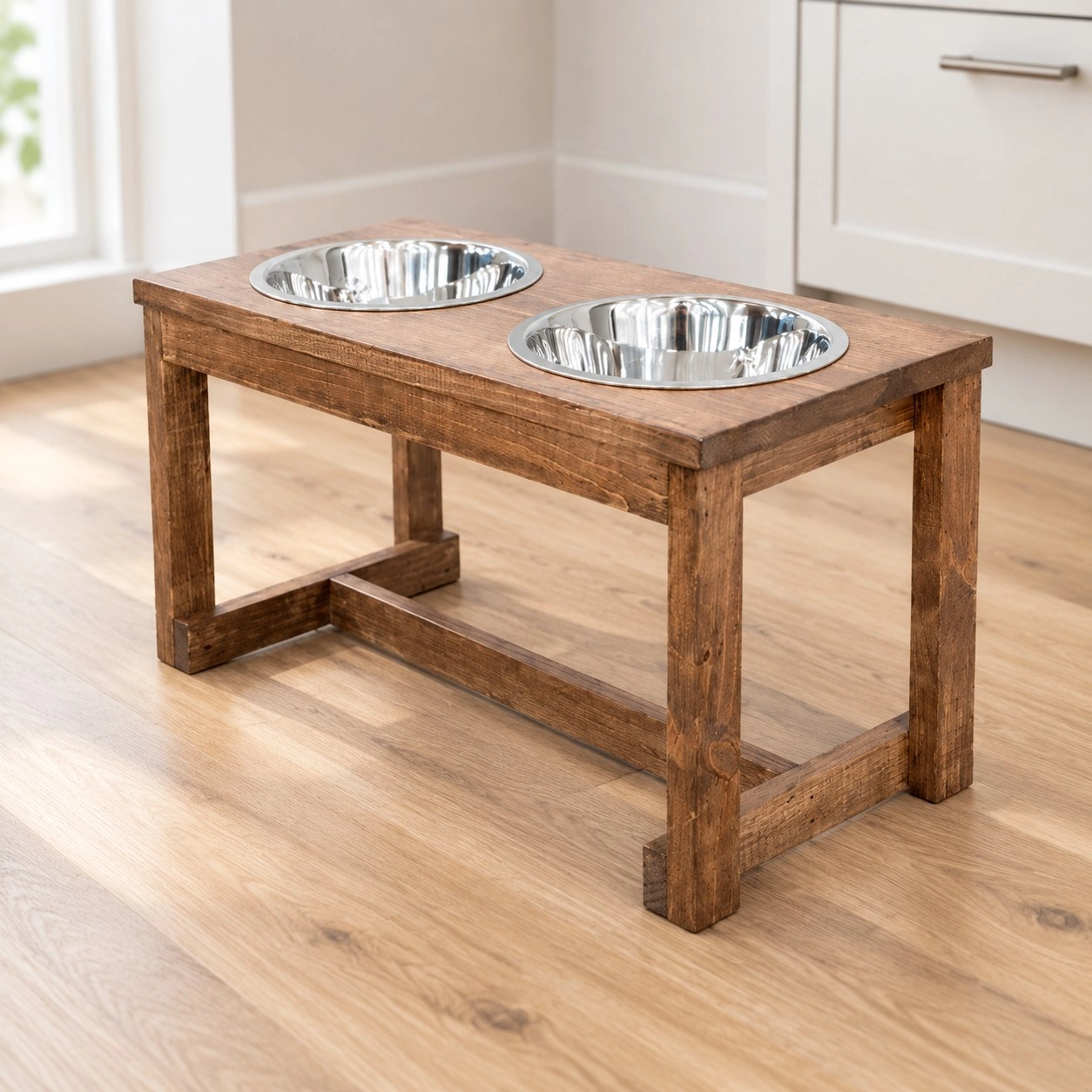 The McGarvey Workshop Support surélevé pour gamelle de chien, Distributeur de nourriture pour animal élevé