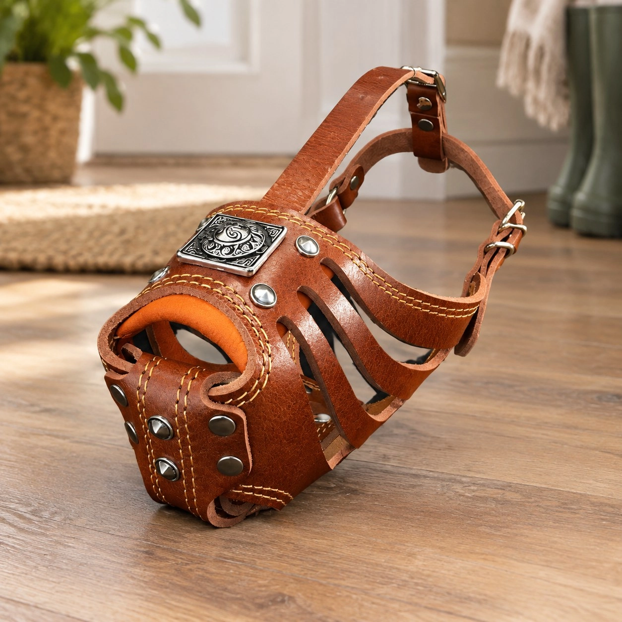 Bestia Muselière panier ''Eros'' MARRON — Colliers, laisses et harnais