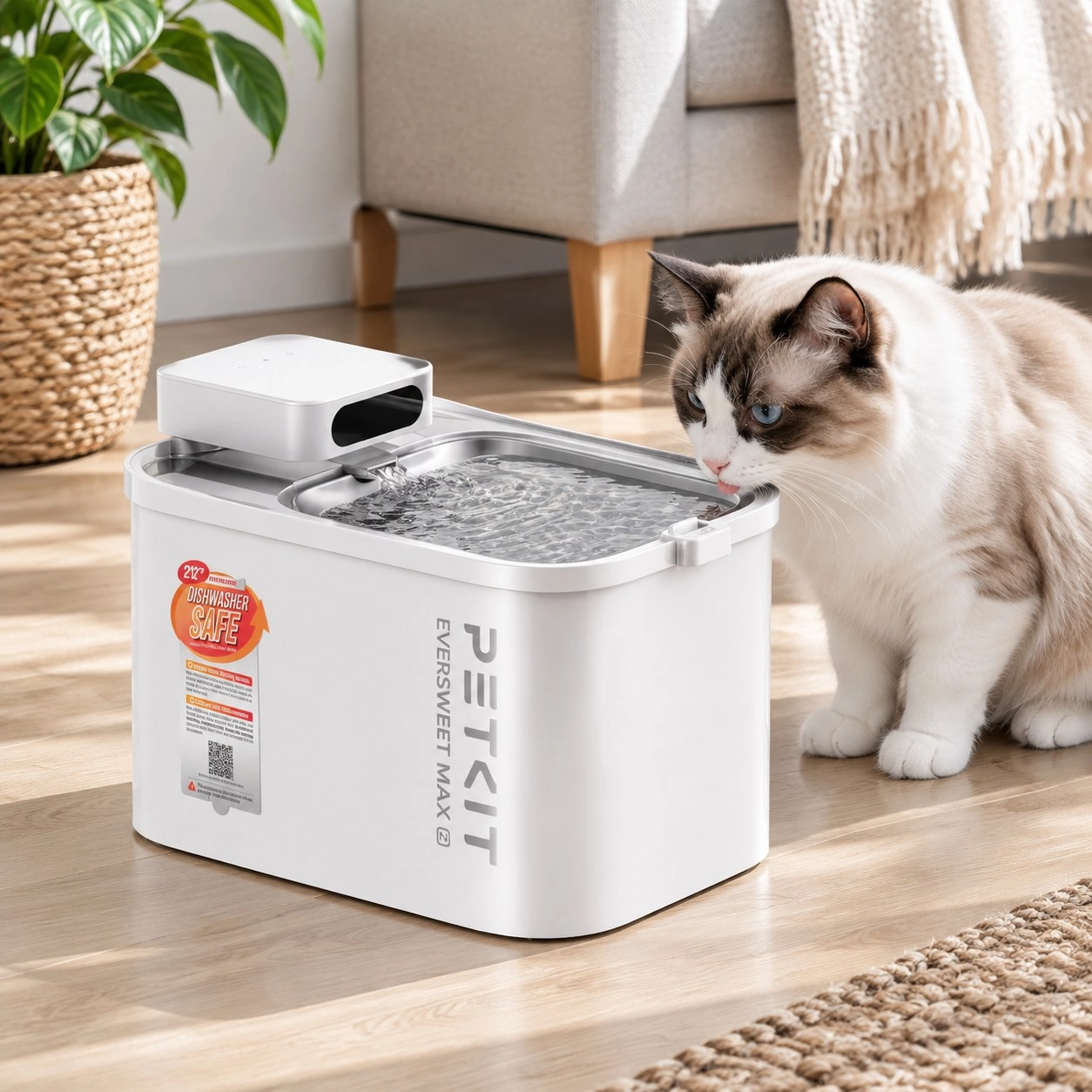 Petkit Europe Fontaine à eau pour animaux EverSweet Max 2 (UVC) — Gamelles, distributeurs et fontaines
