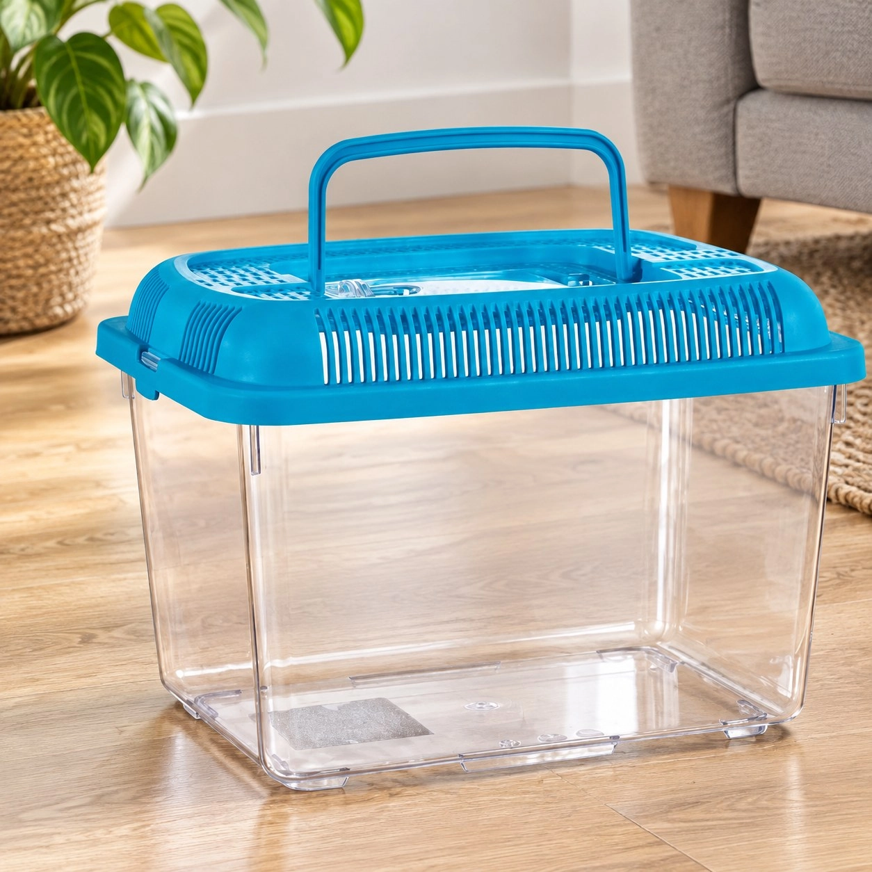 Aquarium Mascow Bleu Plastique 3 L 17 x 16 x 24 cm Avec poignée Moyenne (12 Unités)