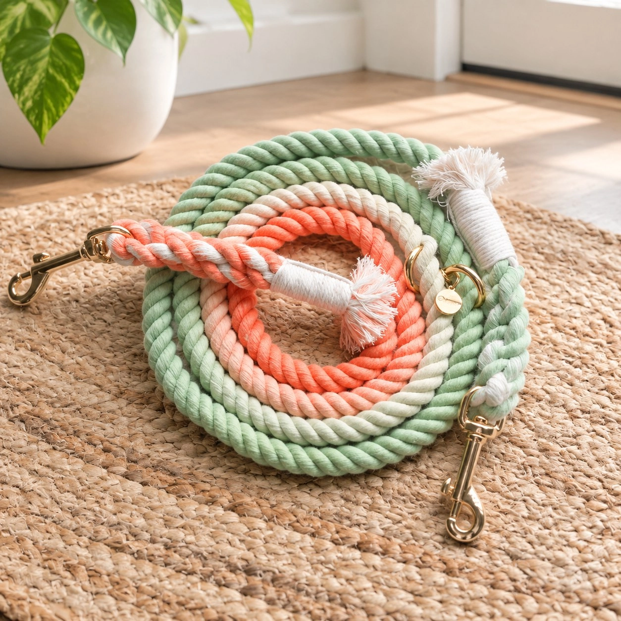 Pawsome Pets New York Laisse en corde pour chien mains libres - Bubble soda — Colliers, laisses et harnais
