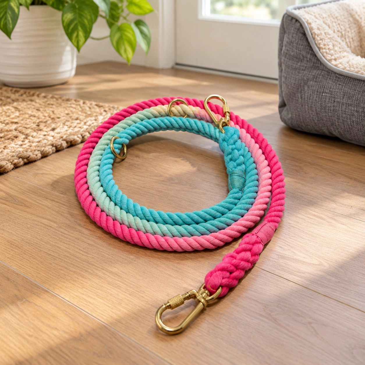 Pawsome Pets New York Laisse mains libres en corde pour chien - Fairytale — Colliers, laisses et harnais