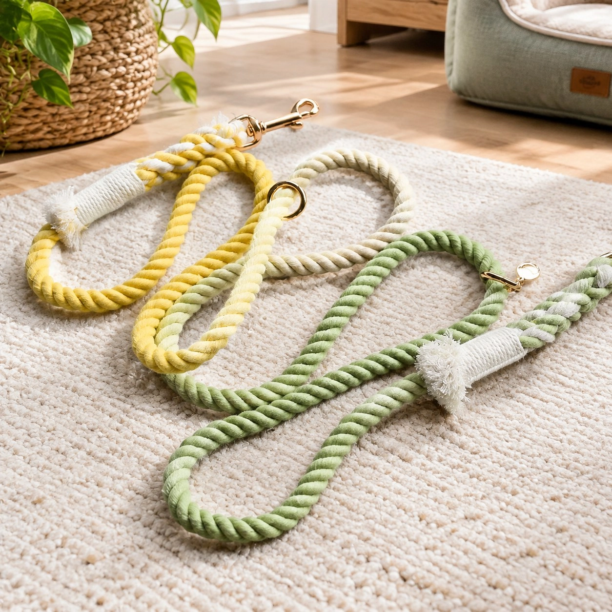 Pawsome Pets New York Laisse en corde pour chien mains libres - Lime lemonade — Colliers, laisses et harnais