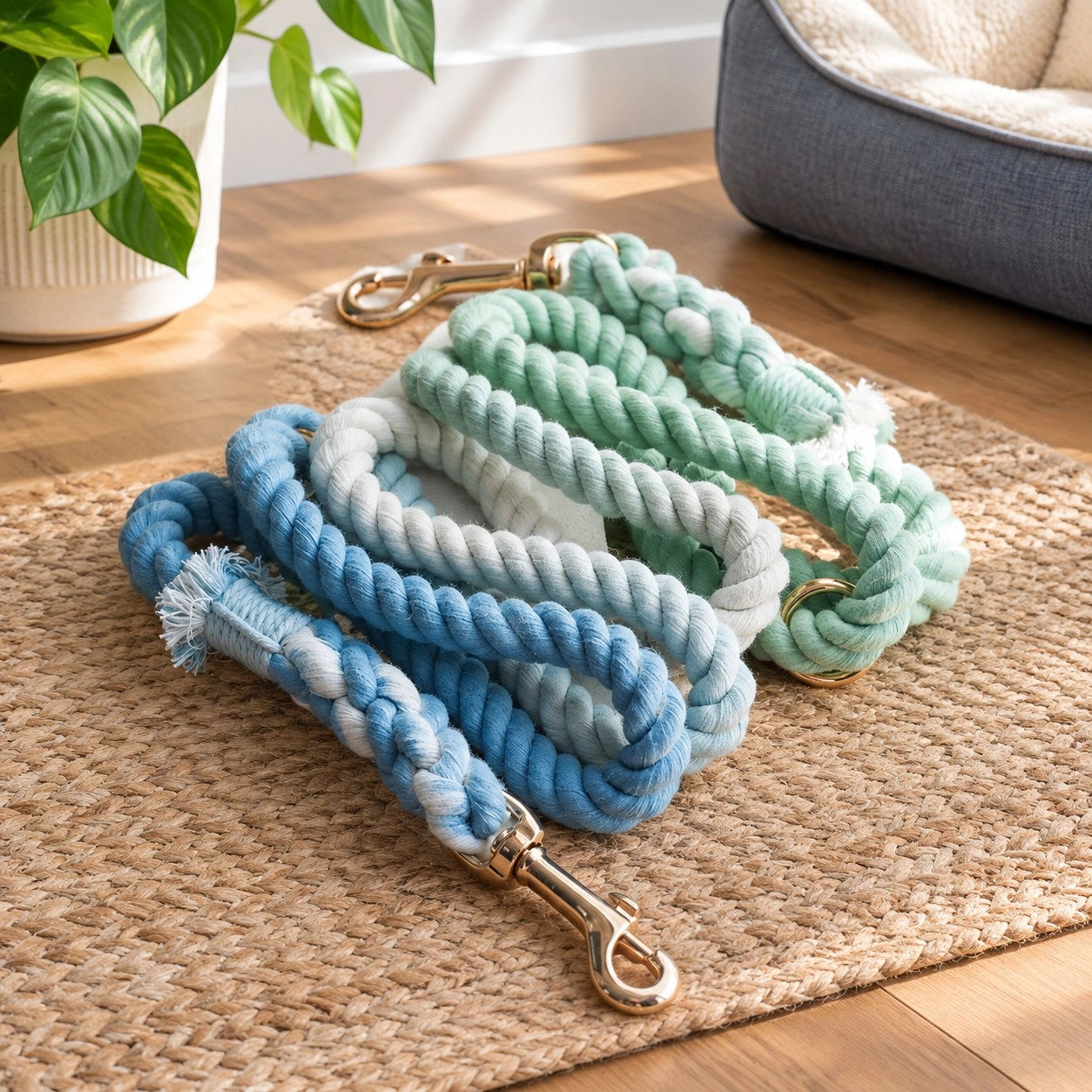 Pawsome Pets New York Hands free dog rope leash - Ocean wave — Colliers, laisses et harnais