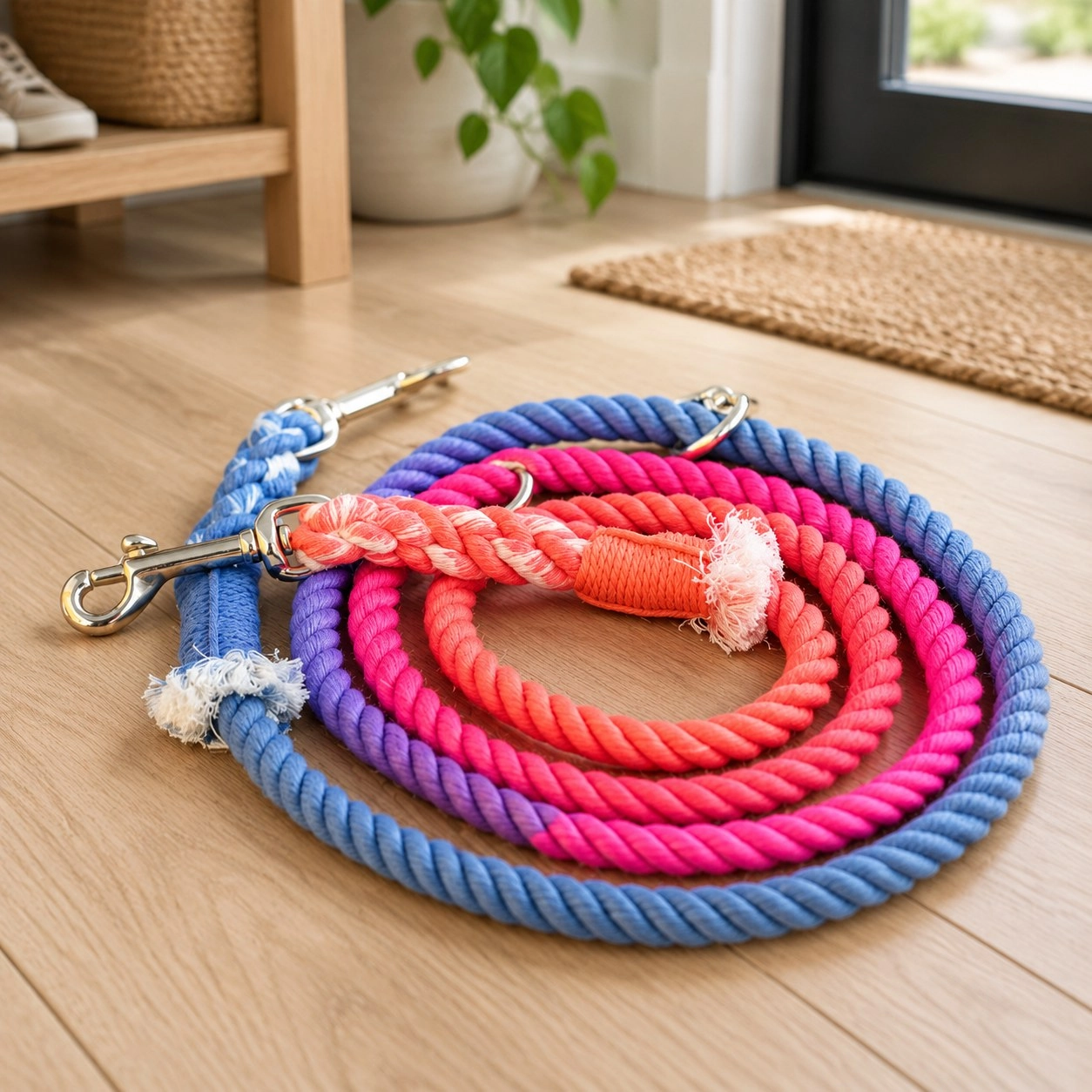 Pawsome Pets New York Laisse en corde mains libres pour chien - Palette — Colliers, laisses et harnais