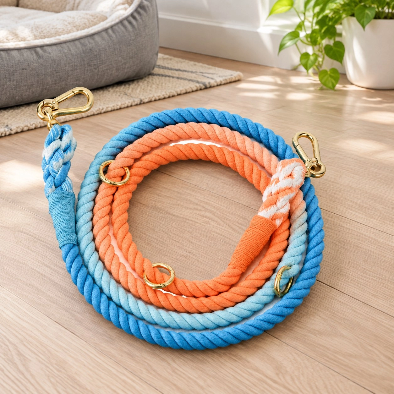 Hands free dog rope leash - Sunset — Collars, leads and harnesses