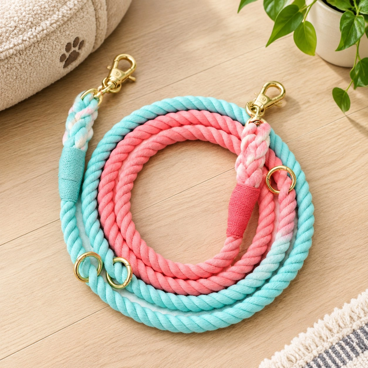 Pawsome Pets New York Laisse en corde pour chien mains libres - Sweet dream — Colliers, laisses et harnais