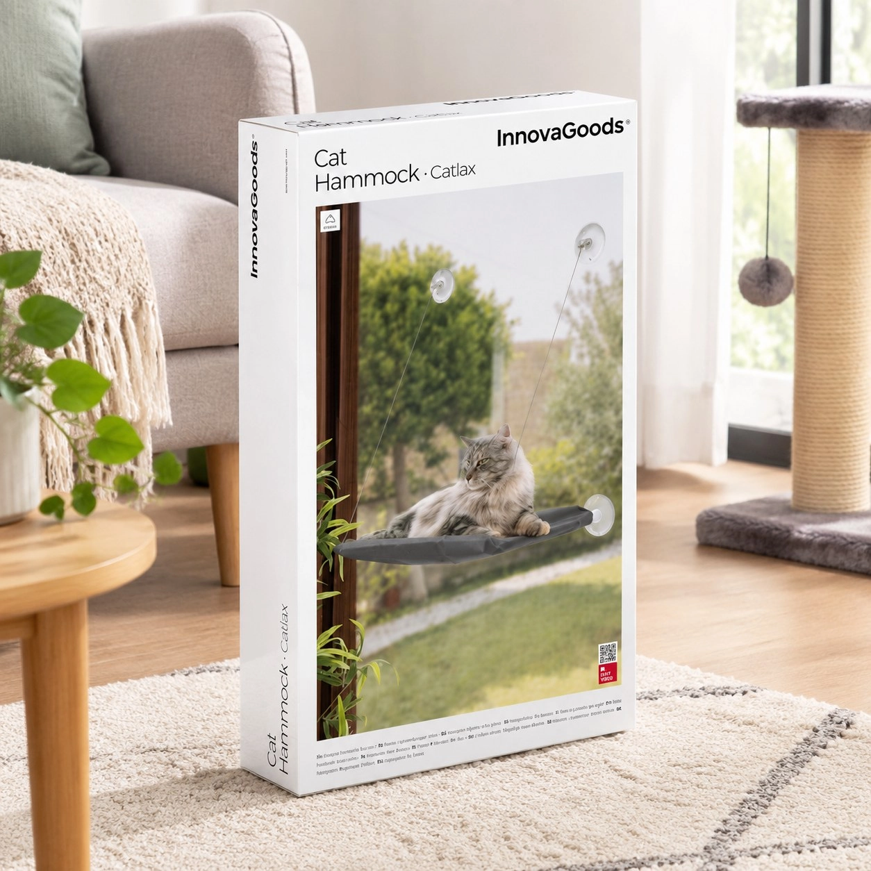 Hamac suspendu pour chat Catlax InnovaGoods — Arbres à chat et griffoirs