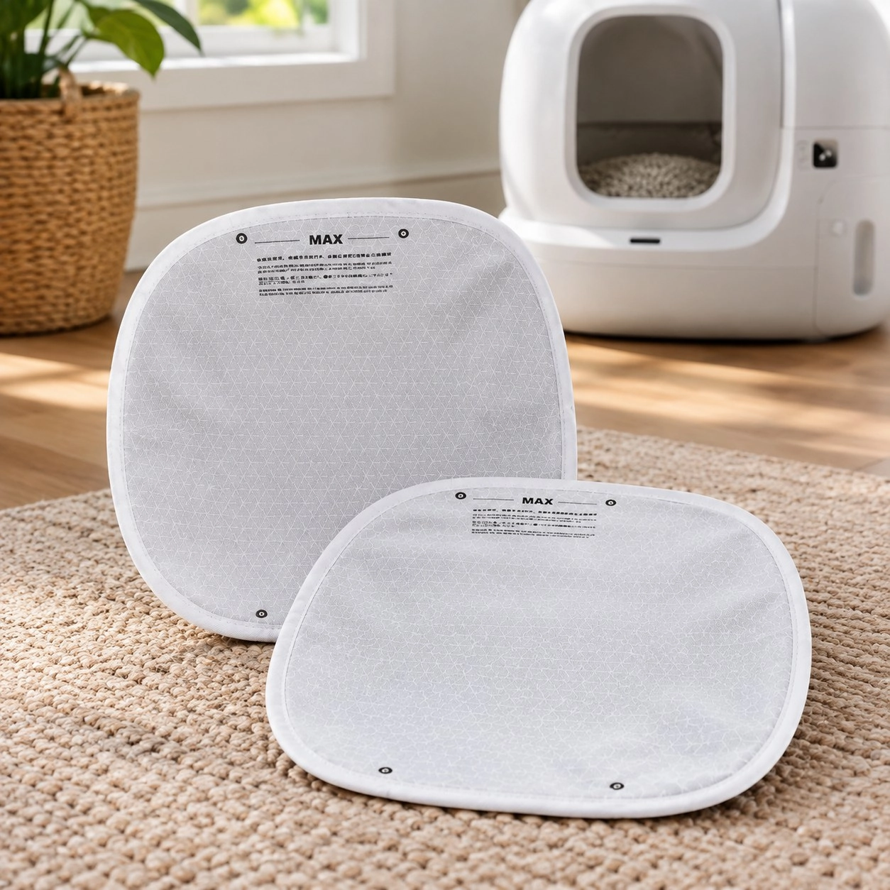 Petkit Europe Tapis pour litière pour chat haute performance (Uniquement pour PURAMAX) 2 pcs