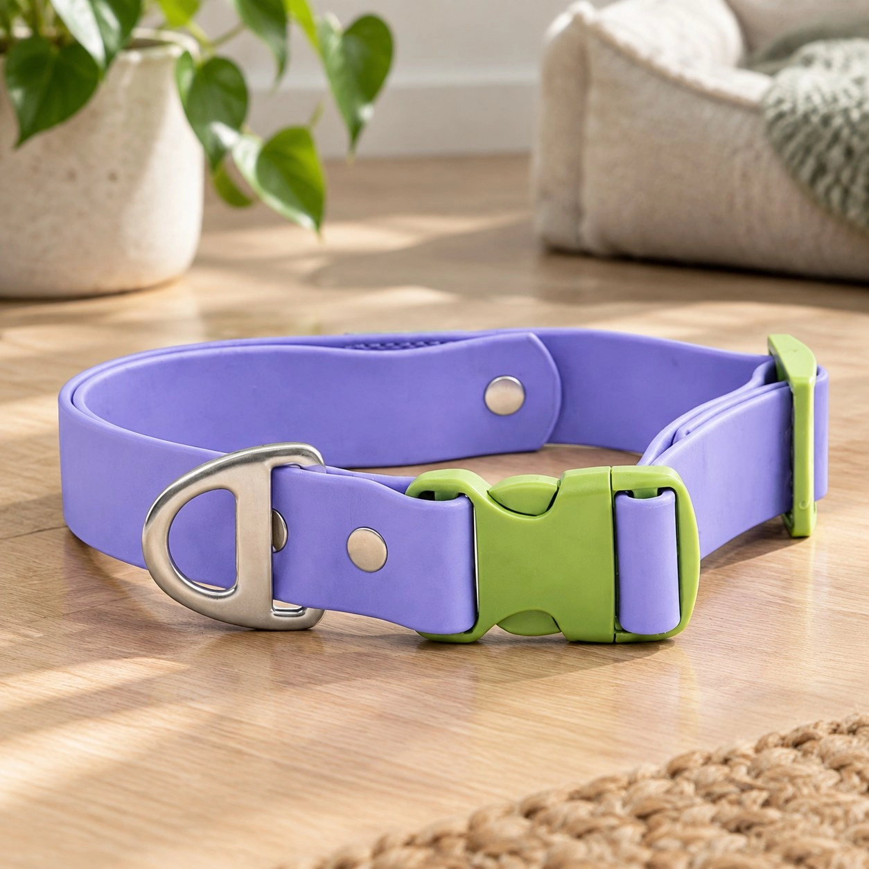 Lavender Garden Waterproof Dog Collar — Collars, leads and harnesses