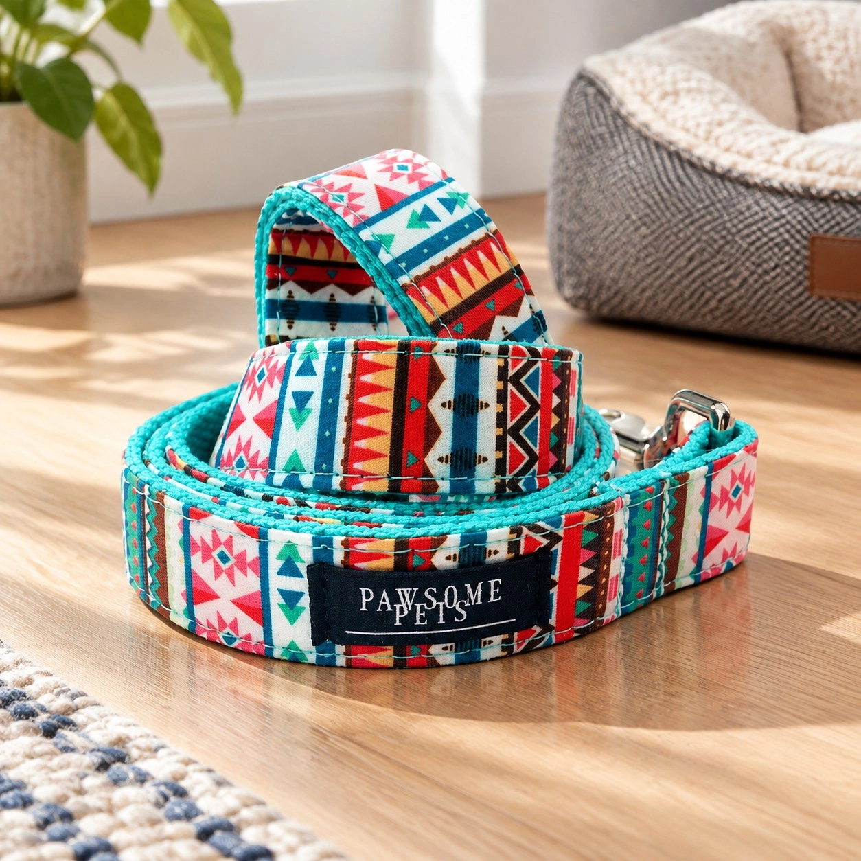 Pawsome Pets New York Laisse - Tropical — Colliers, laisses et harnais