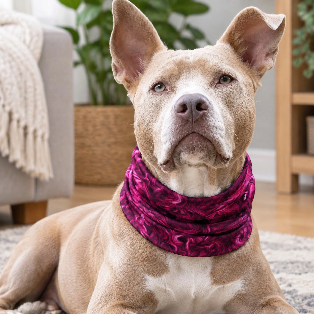 Pup Scruffs Merlot Abstract tour de cou pour chien — Vêtements pour chiens
