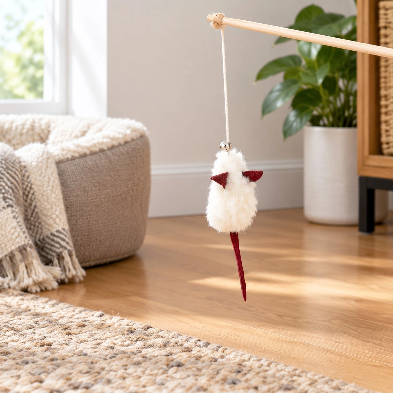 Mellow Pet Store Jouet pour chat en peau de mouton naturelle : Souris