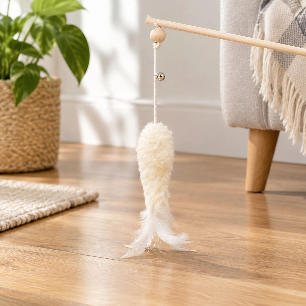 Mellow Pet Store Jouet pour chat en laine naturelle : Poisson