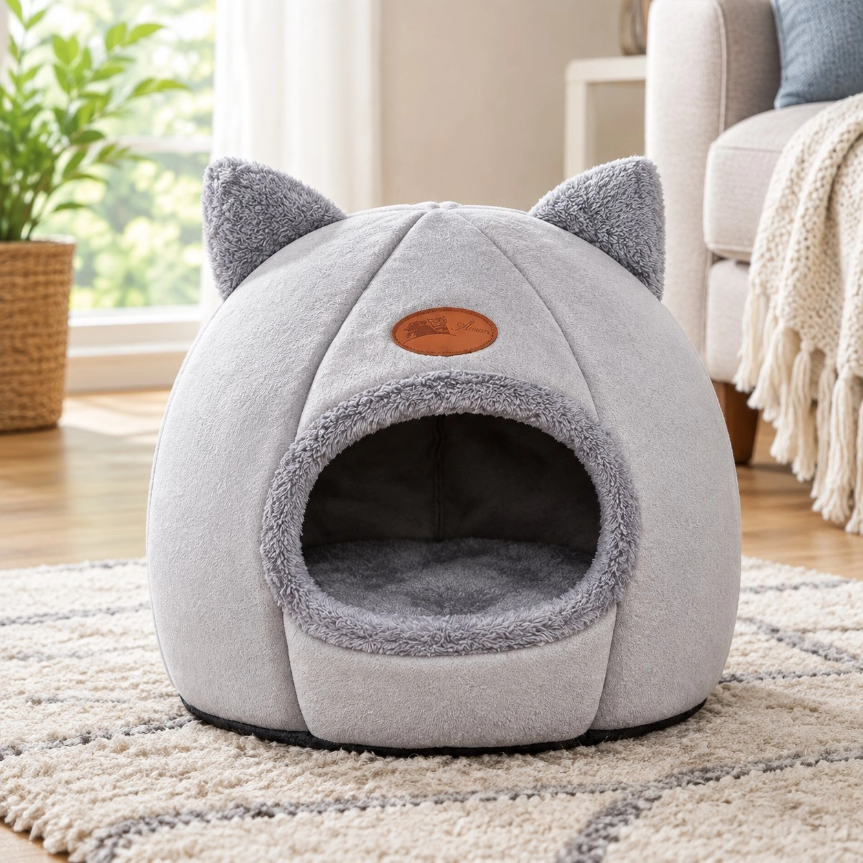 Oba Nouveau couchage pour chat confort profond en hiver Iittle Mat Basket petite maison pour chien produits tente pour animaux grotte confortable nid intérieur Cama Gato — Arbres à chat et griffoirs