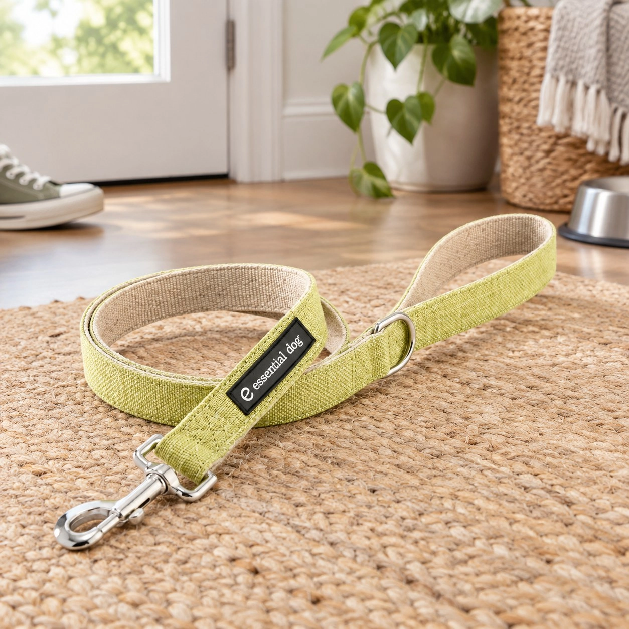 Essential Dog Laisse pour chien en chanvre biologique & coton - Vert herbe — Colliers, laisses et harnais