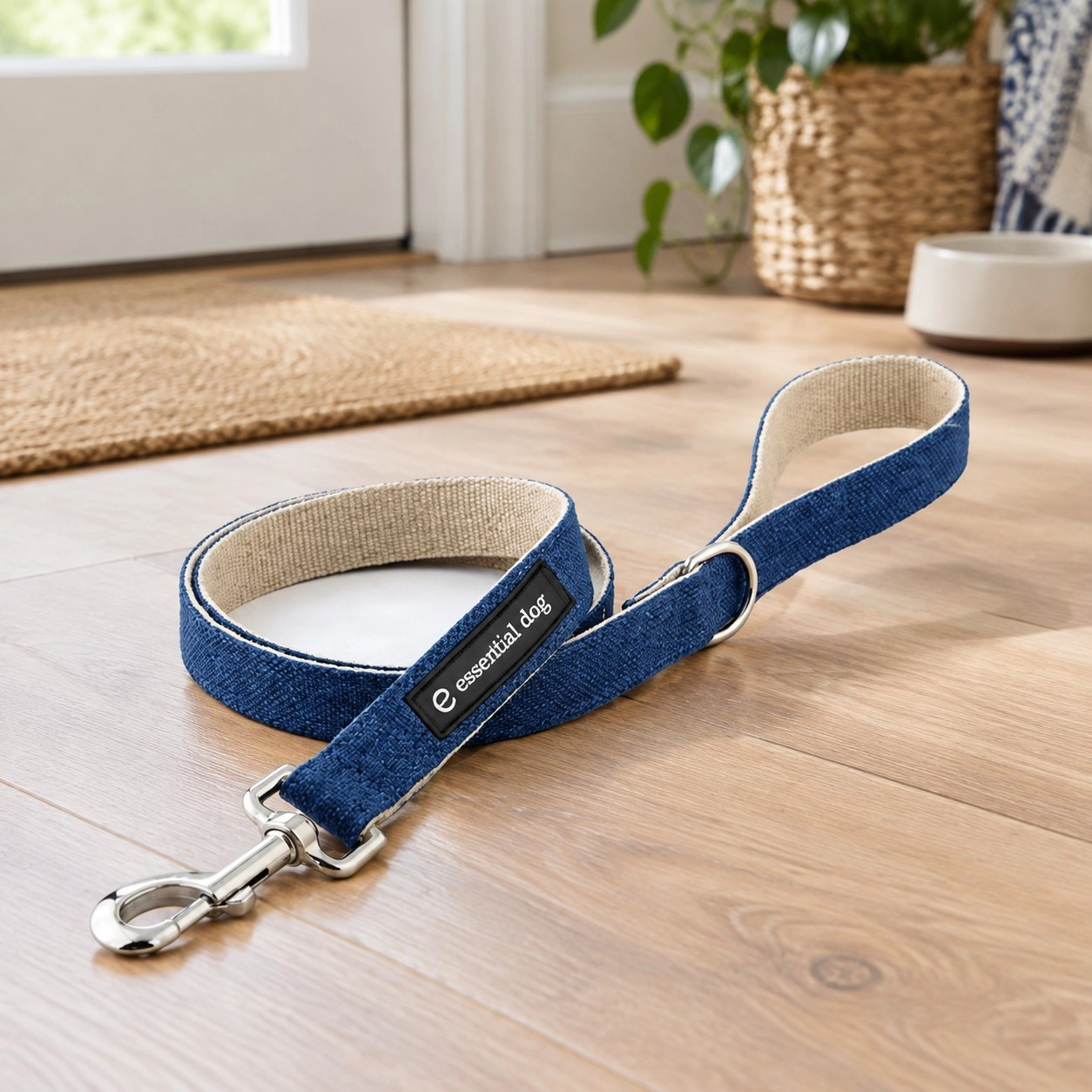 Essential Dog Laisse pour chien en chanvre biologique & coton - Bleu Encre — Colliers, laisses et harnais