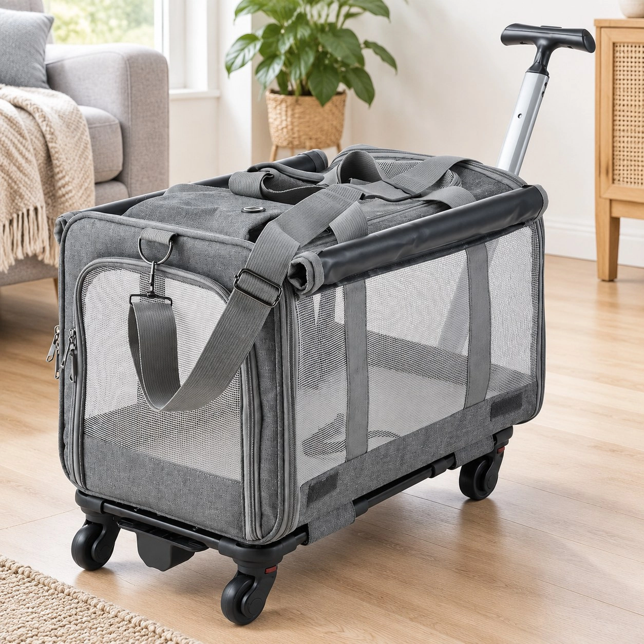 Tm Sac de transport avec cadre en aluminium et base amovible — Caisses de transport et sacs à dos
