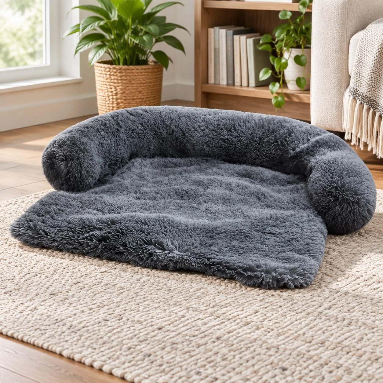 Tm Lit canapé moelleux pour animaux avec coussin cervical — Paniers et caisses