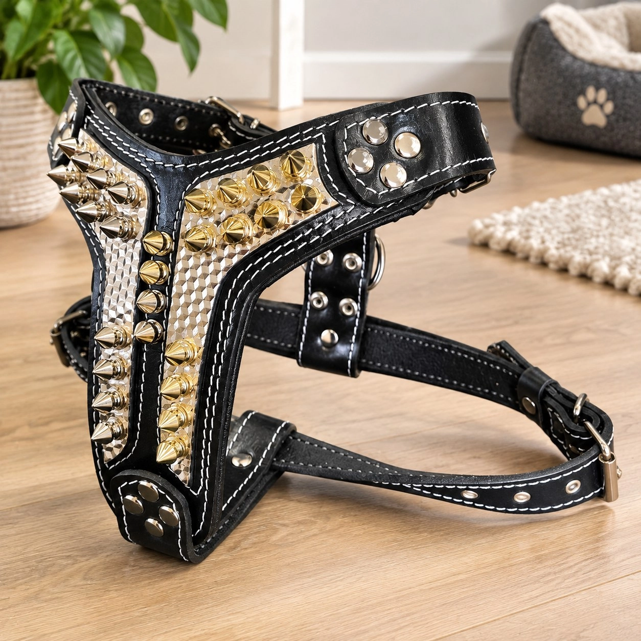 ''Platinum'' harness Medium Size — Collars, leads and harnesses