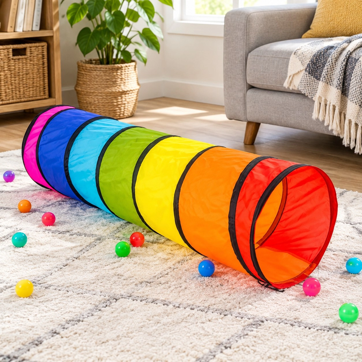 Tm Tente Tunnel d'escalade Pop-Up pour Animaux avec Jouets